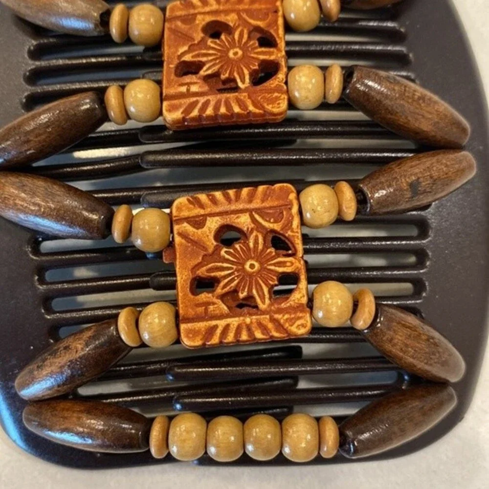 Original Beaded Hair Combs Quality Stones/Beads Patent & Made In South Africa